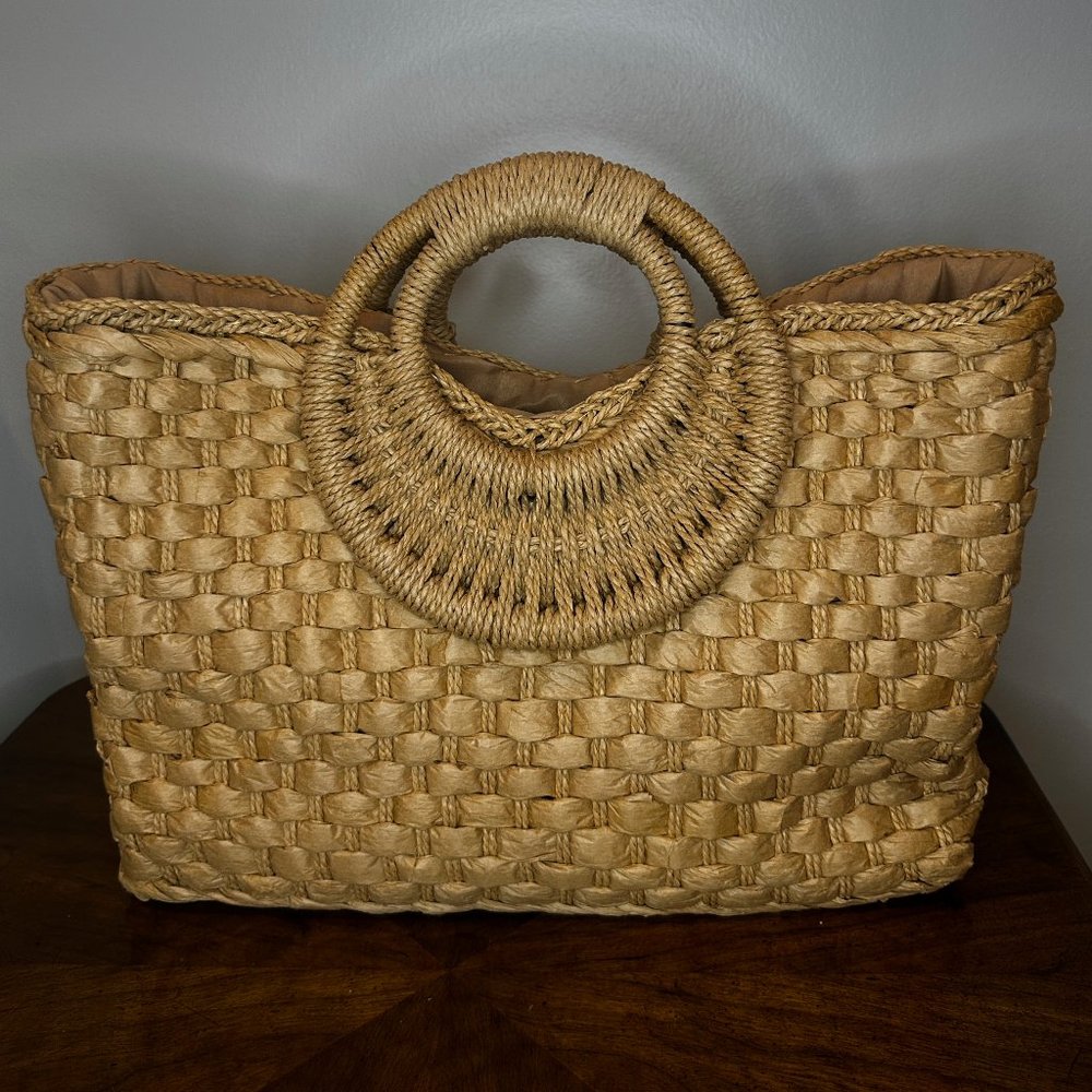 Wicker Woven Purse -- Unknown Brand